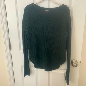 Express forest green sweater size XS